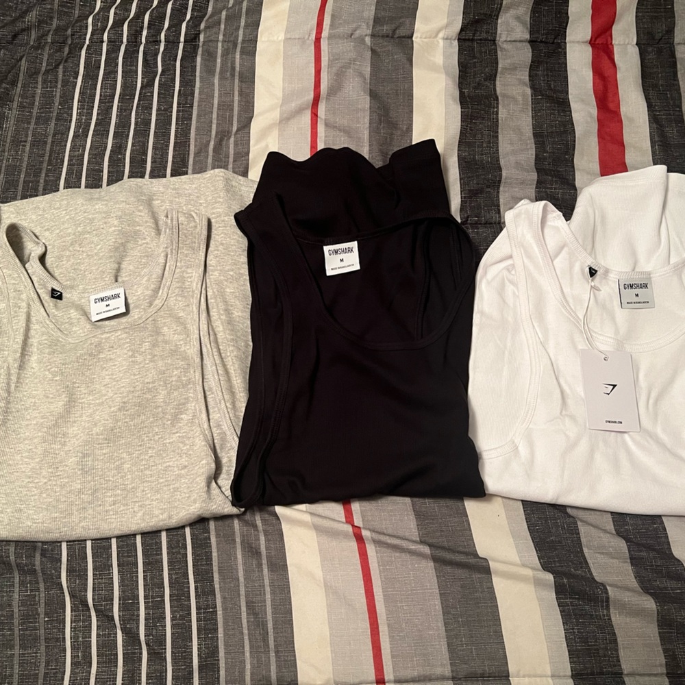 Gymshark ribbed wife beaters size medium